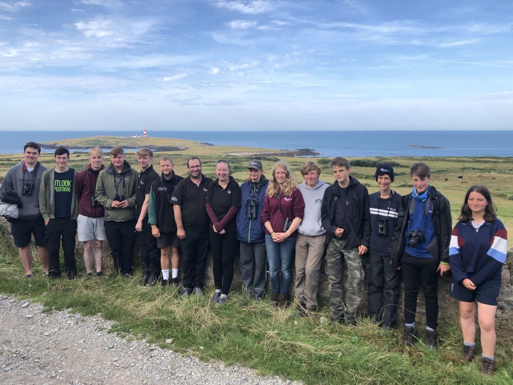 Attendees and staff of the 2019 Bardsey Young Birders’ Week - Steve Stansfield Attendees and staff of the 2019 Bardsey Young Birders’ Week - Steve Stansfield