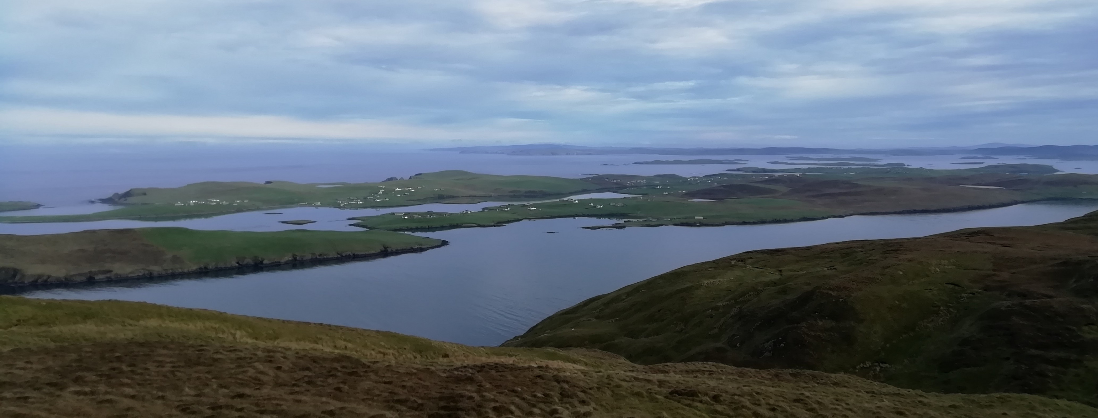 View westwards from the Clift Hills, South Mainland, Shetland View westwards from the Clift Hills, South Mainland, Shetland