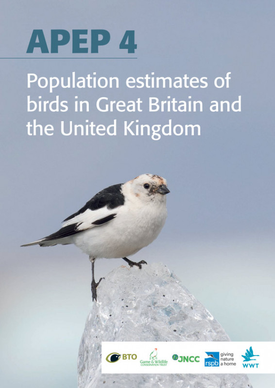 APEP 4 - population estimates of birds in Great Britain and UK cover APEP 4 - population estimates of birds in Great Britain and UK cover