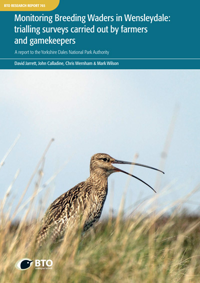 Research Report - Monitoring Breeding Waders in Wensleydale cover Research Report - Monitoring Breeding Waders in Wensleydale cover