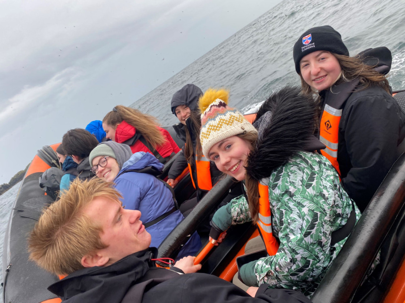 Aboard the 'Osprey' en route to the Isle of May. Georgina Tugwell