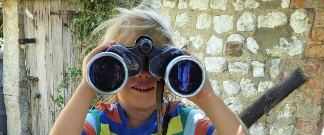 Child birdwatching