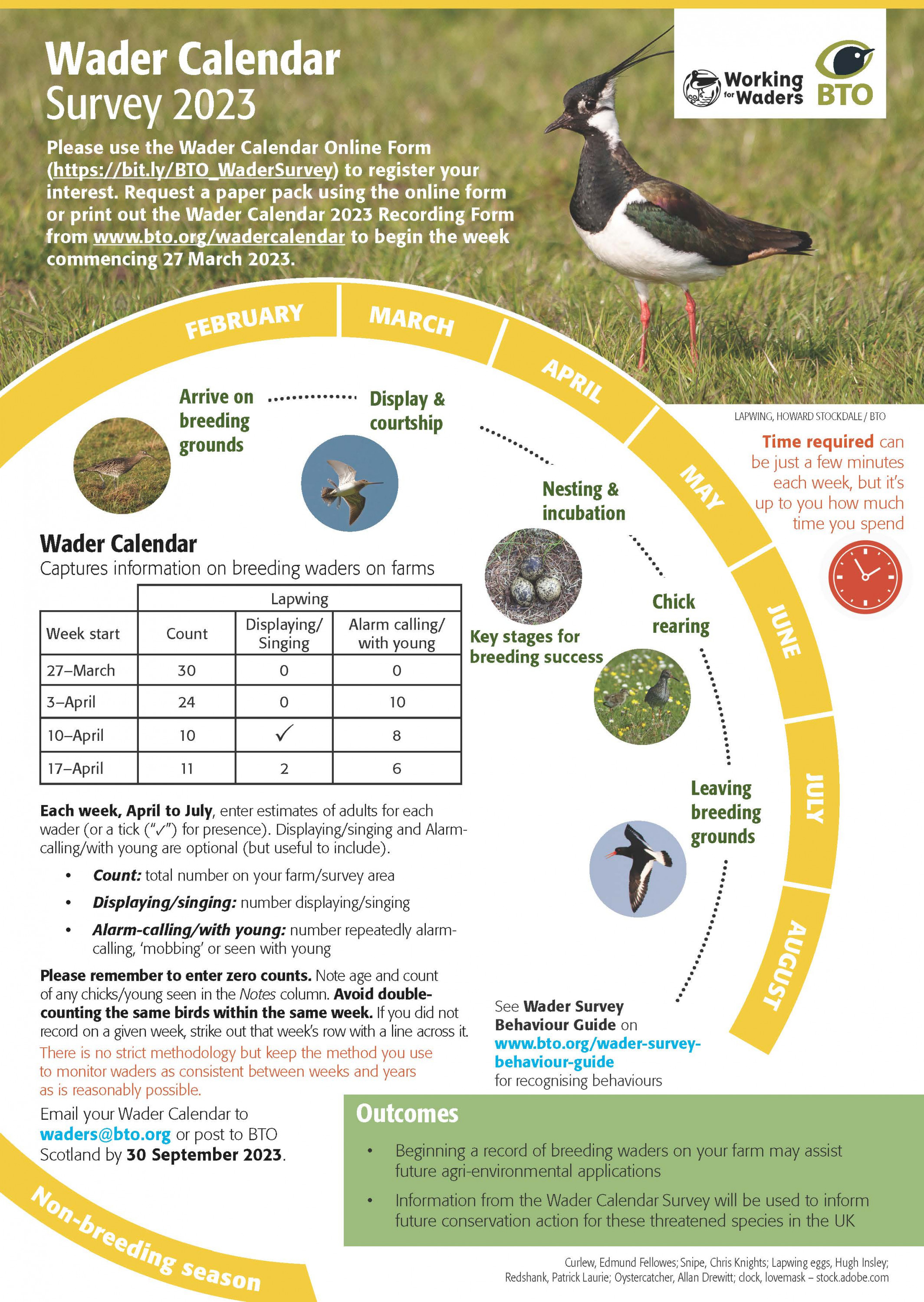 View Key Information for Wader Calendar Survey 2023 Wader Calendar 2023